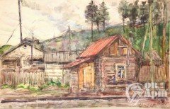 Акварель "Полустанок"